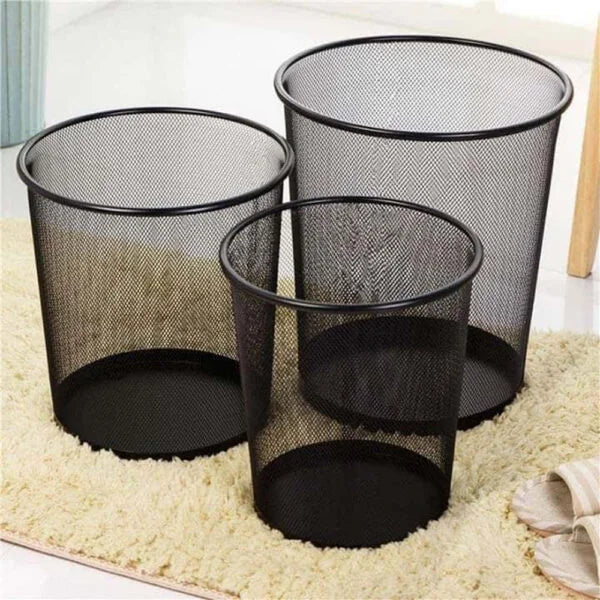 Metal Mesh Office Dust Bin – Round