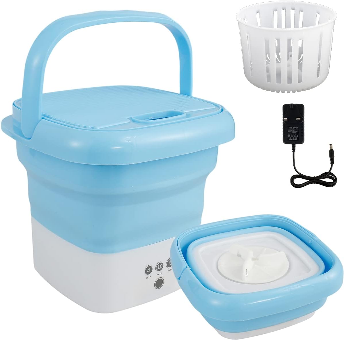 Mini Foldable Washing Machine & Spin Dryer – Portable, Lightweight
