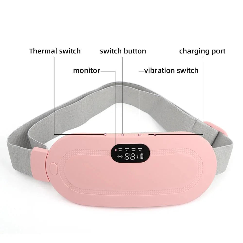 2-in-1 Period Cramp Relief Belt – Heating Pad & Massager