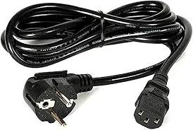 3-Pin AC Power Cable – 1.5m for PC, LCD, UPS (Black)