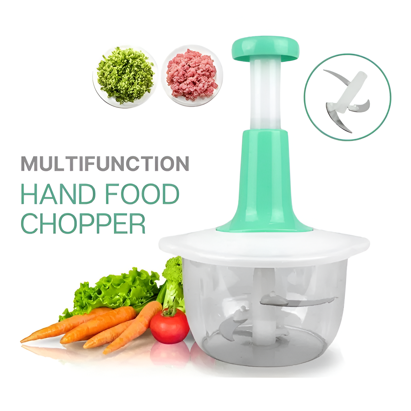 Press & Chop – Manual Vegetable & Meat Chopper
