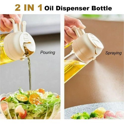 2-in-1 Olive Oil Sprayer & Dispenser – 470ml