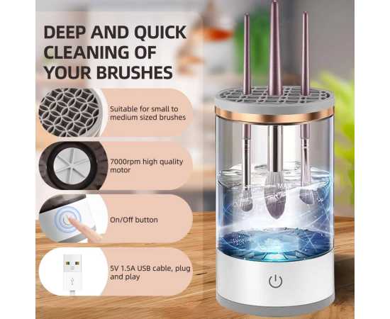 Automatic Makeup Brush Cleaning & Drying Machine with Stand Holder