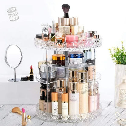 360° Rotating Acrylic Makeup Organizer