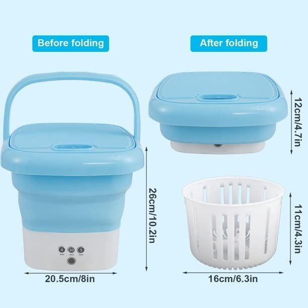 Mini Foldable Washing Machine & Spin Dryer – Portable, Lightweight