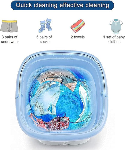 Mini Foldable Washing Machine & Spin Dryer – Portable, Lightweight