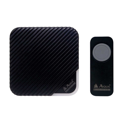AQUA Digital Wireless Door Chime 9141 – Black, 36 Melodies, Waterproof Transmitter, 200 m Range