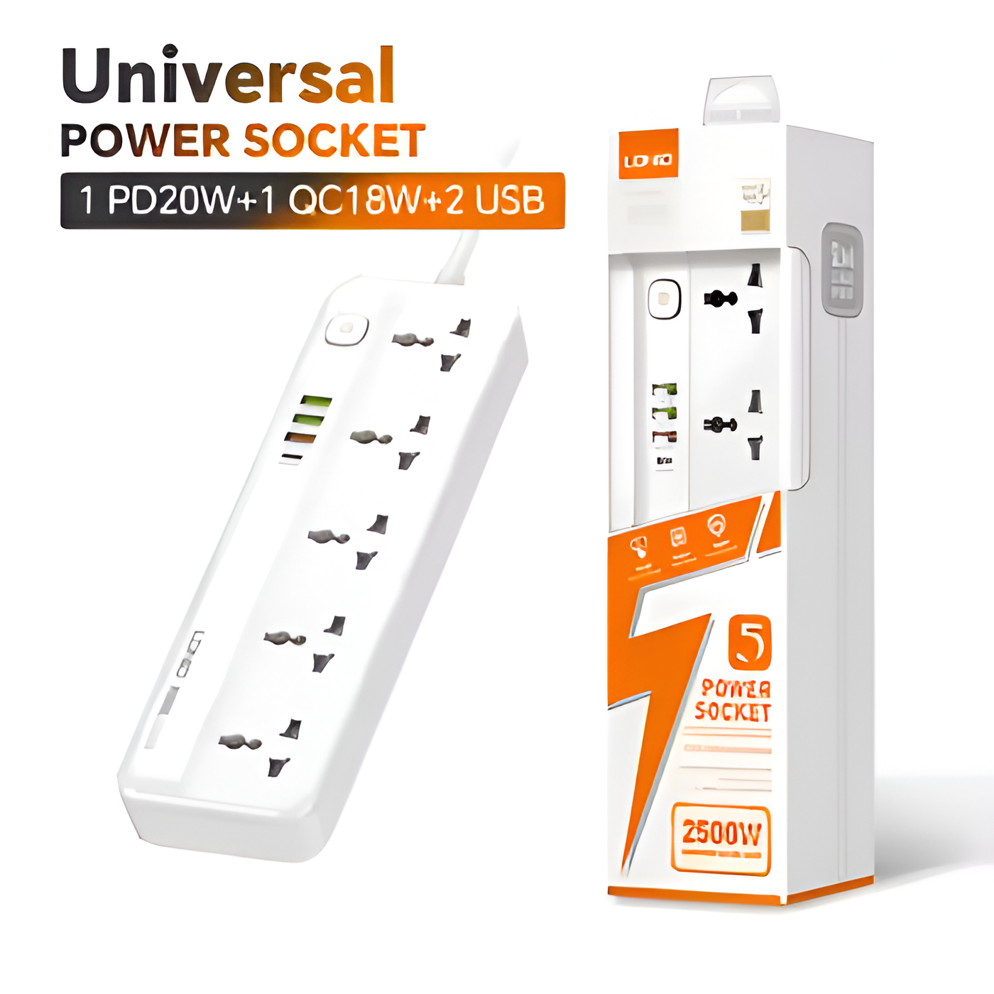 LDNIO SC5415 – 2500 W Power Extension with 4 USB Ports