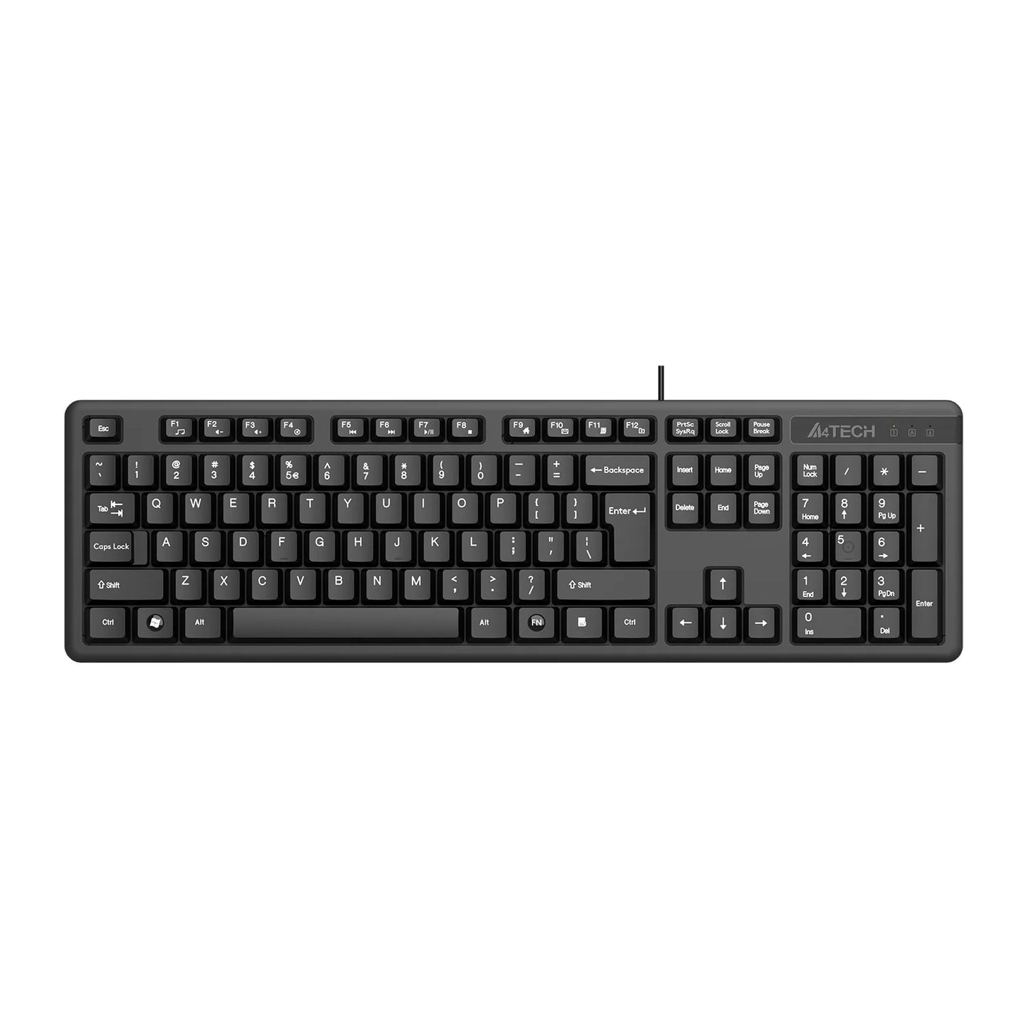 A4Tech KK-3 – USB Wired Multimedia Keyboard with 12 Hotkeys