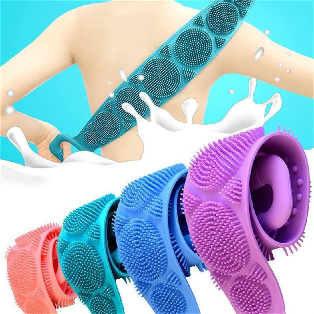 Silicone Body Scrubber Belt  – Easy Grip Design