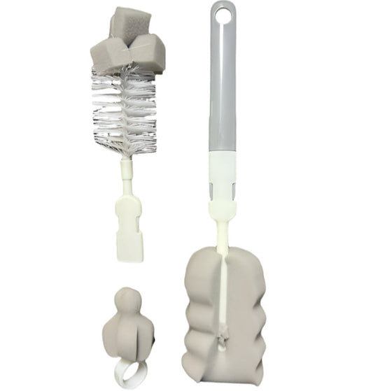 Baby Bottle & Teat Brush Set – Multi-Head Cleaning Kit