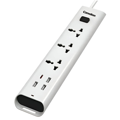 Camelion CMS‑M904UC – 3‑Outlet Power Strip with USB‑C & 3 m Cable