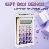 Mechanical Switch Calculator – 12 Digits, Purple Gradient, Big Buttons, Aesthetic Design