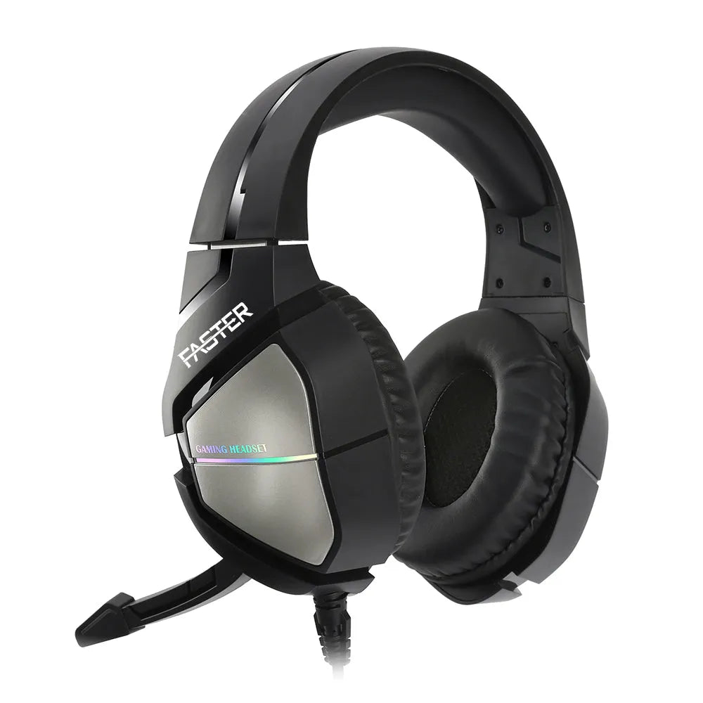 Faster Blubolt BG‑200 Gaming Headset – 50 mm Drivers, Surround Sound & Noise‑Cancelling Mic