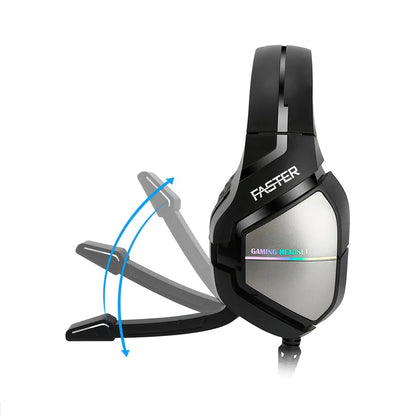 Faster Blubolt BG‑200 Gaming Headset – 50 mm Drivers, Surround Sound & Noise‑Cancelling Mic