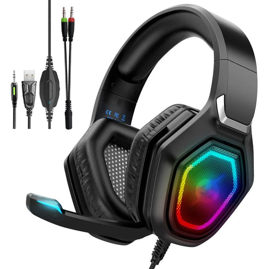 Faster Blubolt BG‑300 Gaming Headset – 50 mm Drivers, Surround Sound & Noise‑Cancelling Mic (Black)