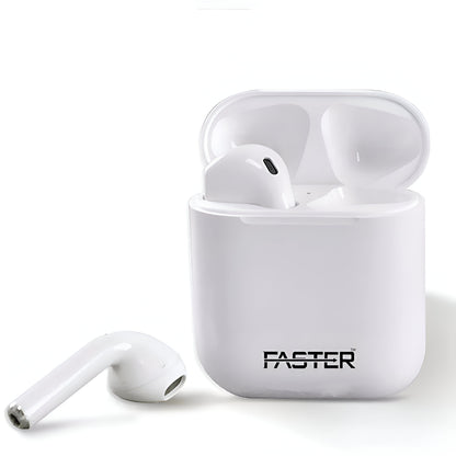Faster FTW‑12 Stereo Bass Sound TWS Wireless Earbuds – Bluetooth 5.0, 300 mAh Case