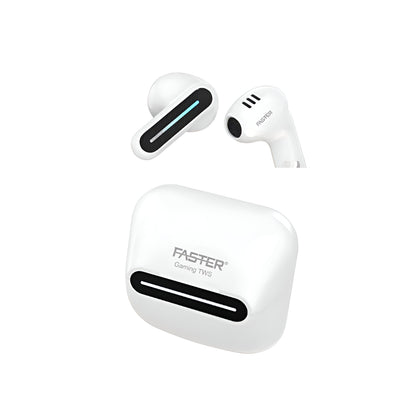 Faster TG550 TWS Earbuds – Delta Shape, Bluetooth 5.3, 31–40 ms Gaming Mode, ENC