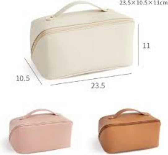 Portable Makeup Bag with Handle - Waterproof & Stylish Perfect for Travel