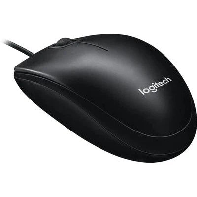 Logitech B100 USB Optical Mouse – Ambidextrous Design, 800 DPI Precision
