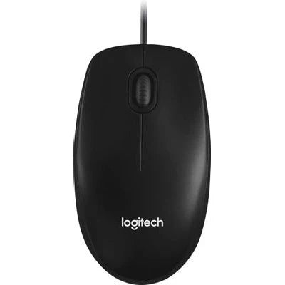 Logitech B100 USB Optical Mouse – Ambidextrous Design, 800 DPI Precision