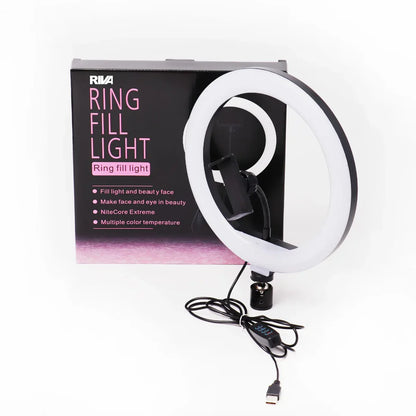 Riva LED Ring Light 26cm – 3 Color Modes, USB Powered, Tripod Compatible